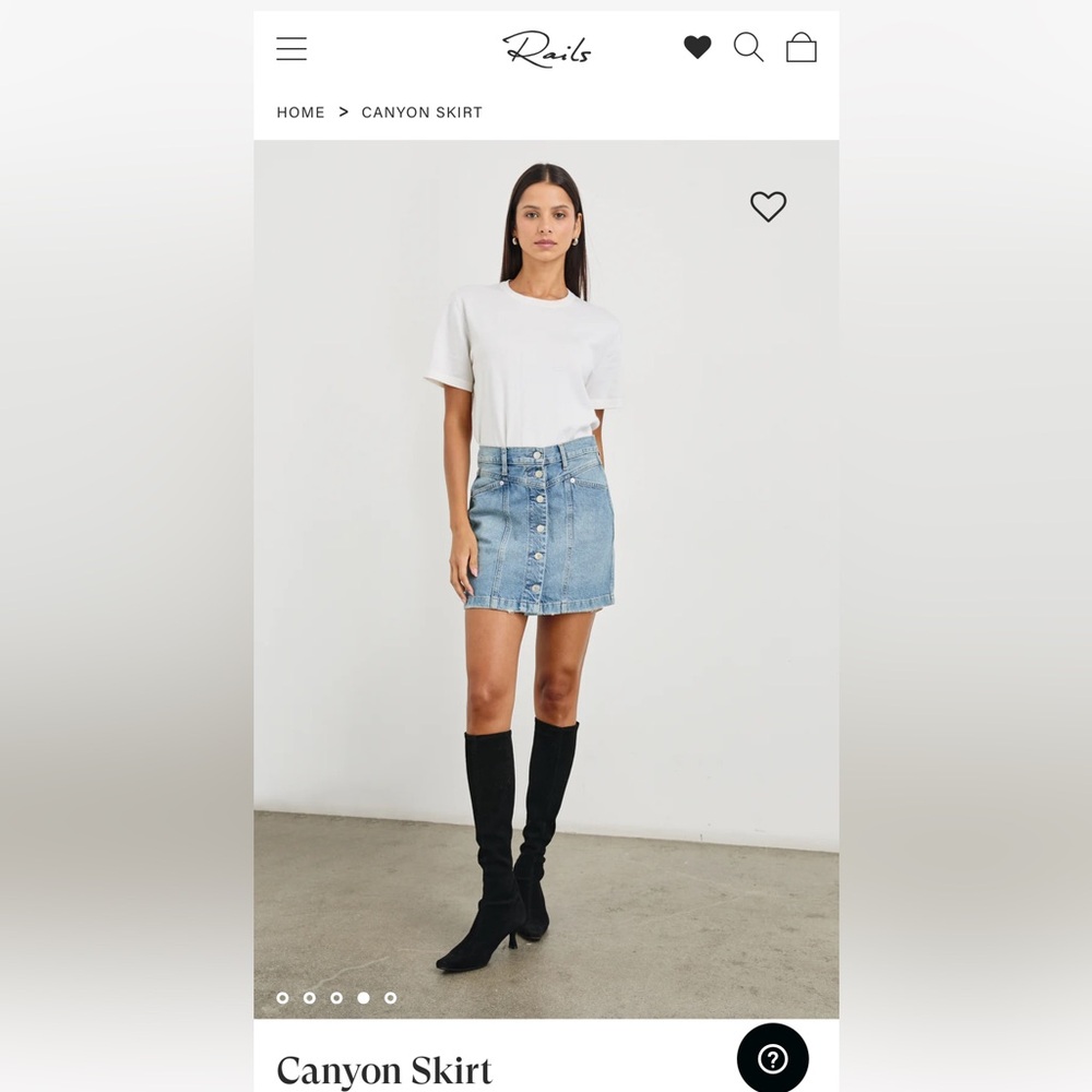 Rails Canyon denim skirt
